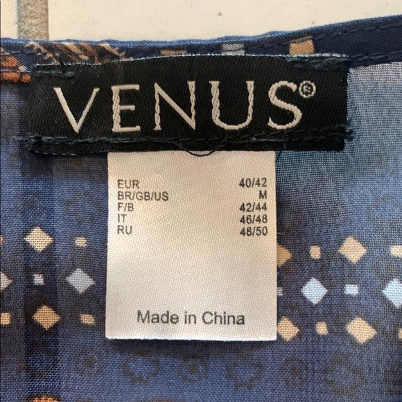 VENUS Blue Patterned Kimono Romper - Picture 2 of 3